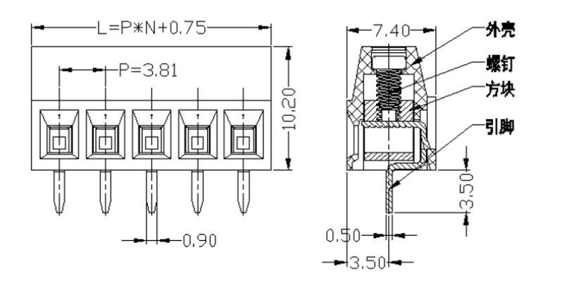 European Type Terminal Block for Industrial Automation
